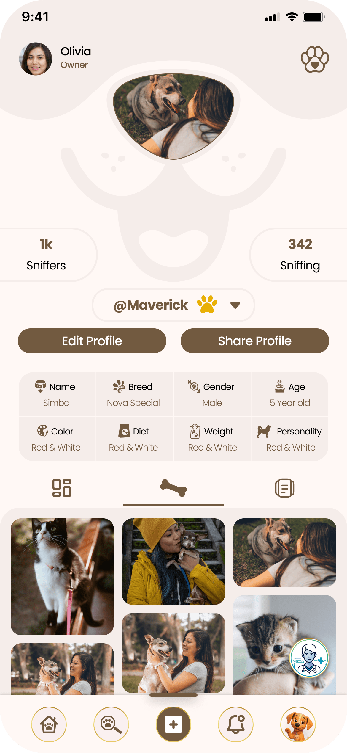 Step 2: Share Amazing Content - Upload photos and videos of your pets and make them an influencer.
