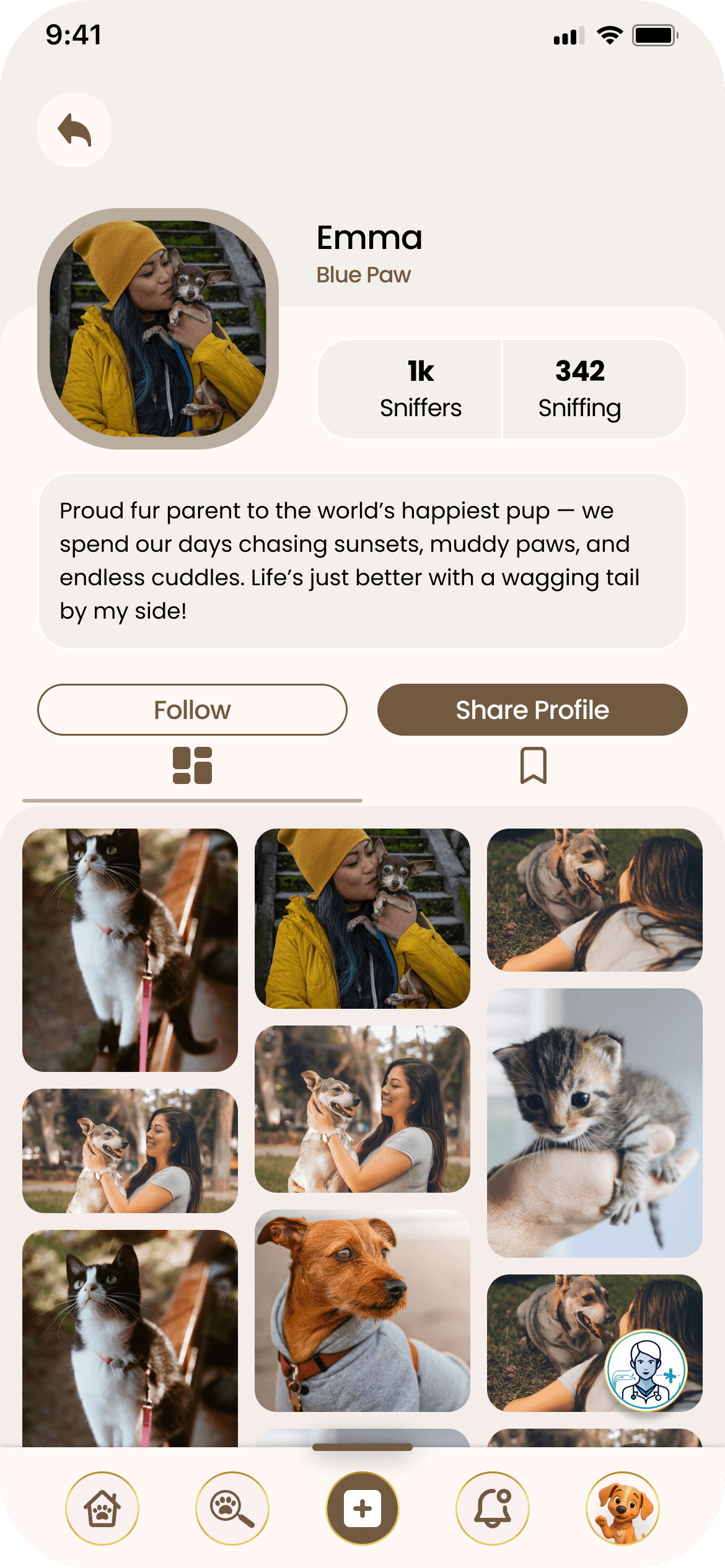 Step 3: Grow Your Following - Build your Sniffers community and engage with other pet parents.